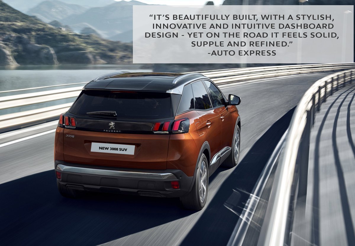 PeugeotUK's tweet photo. 4-stars for the all-new #Peugeot3008SUV in the latest review from @AutoExpress. Read it here > https://t.co/eHrw2Xo2Dk #ExperienceBuiltIn https://t.co/cwAnkpFvKs