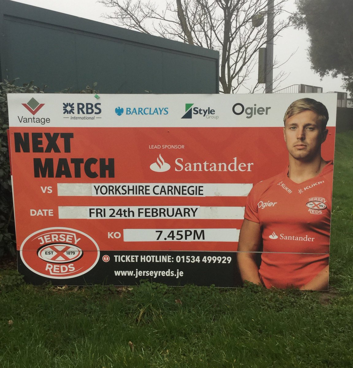 Playing promotion chasing <a href="/carnegierugby/">Yorkshire Carnegie</a> tomorrow in our 1st home game in 8 weeks hoping <a href="/jerseyrfc/">Jersey Rugby Club</a> make it 5 wins in a row #proudsponsors