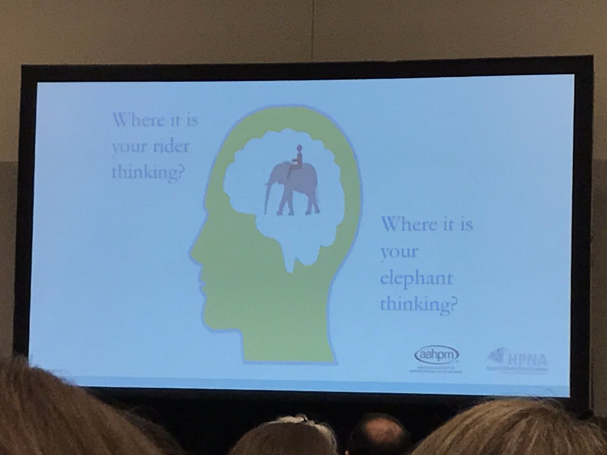 SDietzMD's tweet photo. Is your rider (cognitive) or your elephant (system) in control? #TH308 #hpm17 https://t.co/AnxYA1LKPP