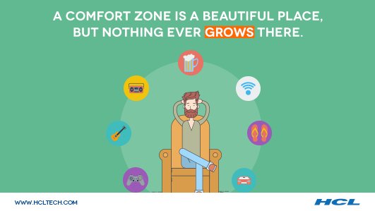hcltech's tweet image. What was the last thing you did that was out of your comfort zone? #ThursdayThoughts #QOTD