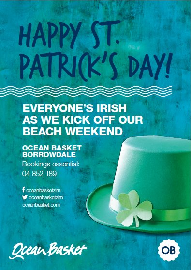 OceanBasketZim's tweet photo. Just a few more weeks to go until we all get to celebrate St. Patty's and we're pumped!!!
#oceanbasketborrowdale #OBfun https://t.co/AUhZu8Z9RM