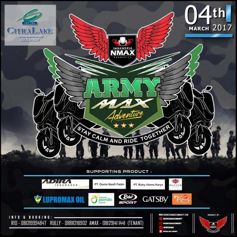 #indonesianmaxcommunity proudly present:
Our 1st Anniversary. This event will be held on 4th march 2017 start at 03.00 pm
Come and join us!