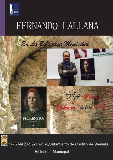 flallanam's tweet photo. Mañana viernes #Florentius en @Bliblio_Bayuela @Bayuela_Ayto #novelahistorica #LeerEsDivertido #leer #bibliotecas https://t.co/JVdZ5LPRhb