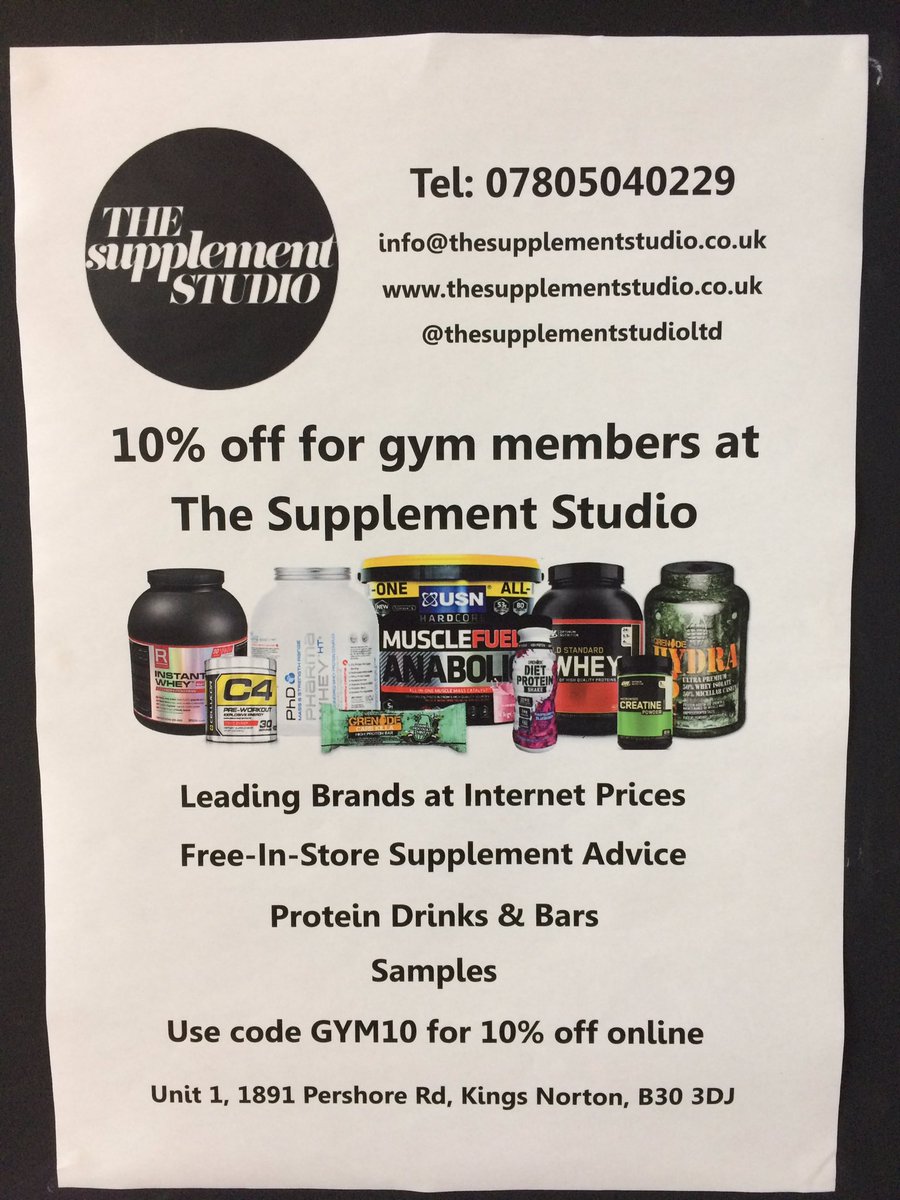 FFStirchley's tweet photo. Make the most of your Membership discount @sstudioltd great range of products on offer #fuelyourbody #getresults simply show your card https://t.co/4MBOB4bhVE