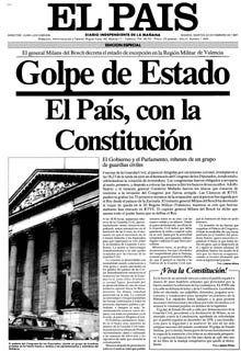 23fhumanitas's tweet photo. “El País” publica tambien su periódico explicando el fracaso.
#remember23f
#prensanacional
#elpais
#fracaso https://t.co/DkszVI2RHG
