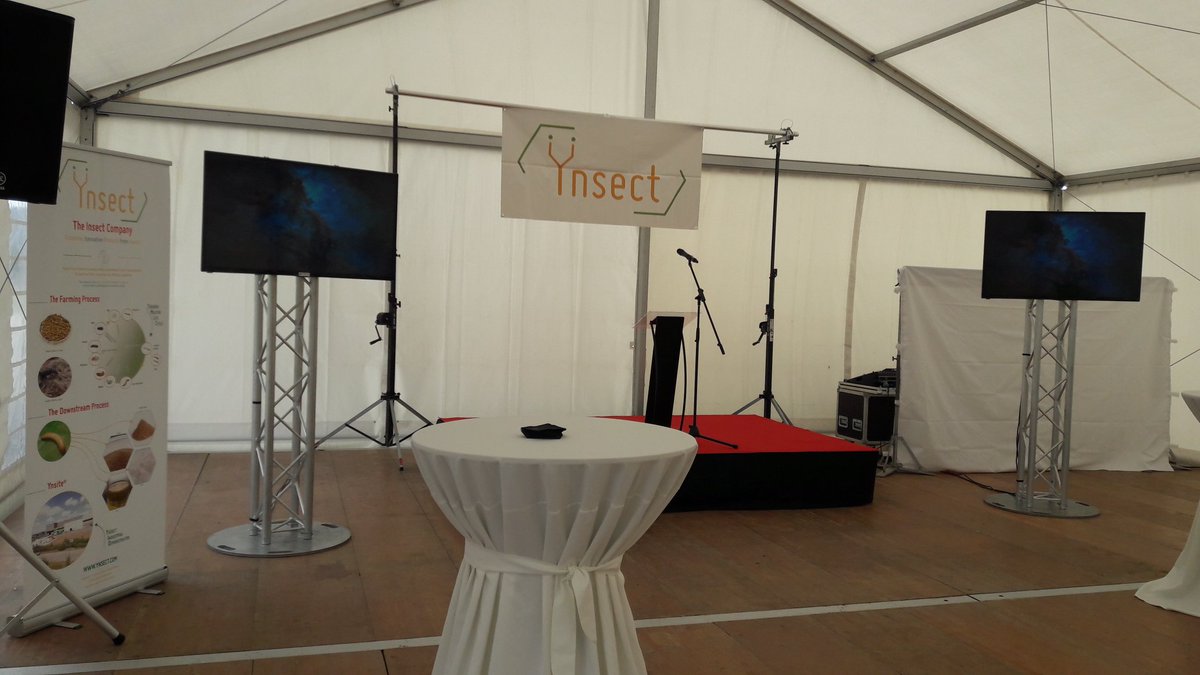 Ynsect's tweet photo. Prêts pour l'inauguration :-) #ynsite ! @Ynsect #insectes #innovation https://t.co/5jC4cFxRX0