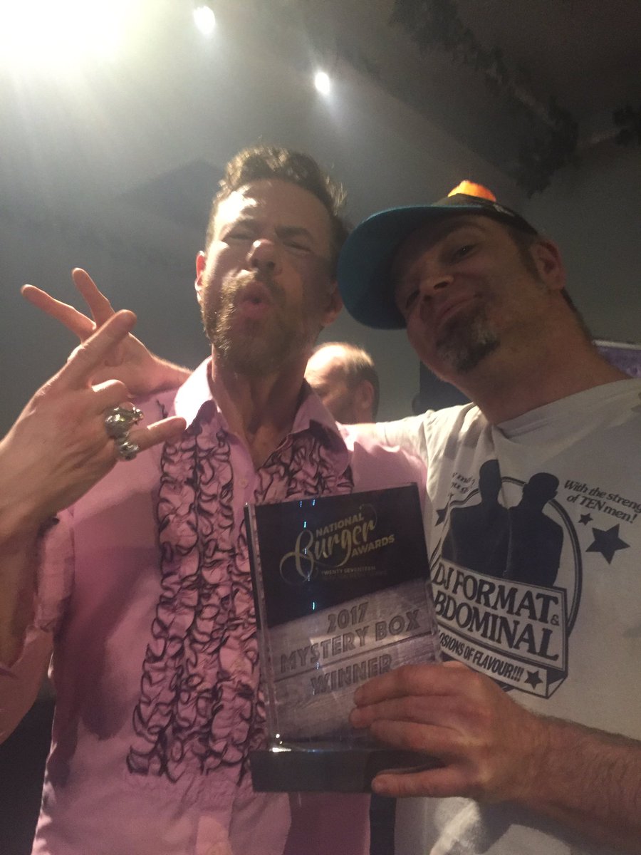 MeatandShake's tweet photo. Our Exec Chef Christian Stoner smashed it for #MeatandShake last night winning the #MysteryBoxAward at the #NationalBurgerAwards https://t.co/fx4uEheIwc