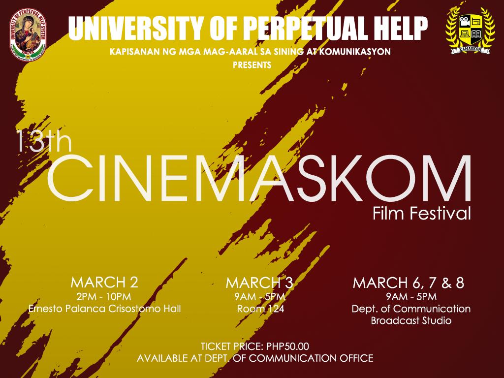 KAMASKOM's tweet photo. Enjoy 12 films for an affordable price! Let us all witness the entries who broke the boundaries, for only PHP50.00! https://t.co/SaZCA2BtpK