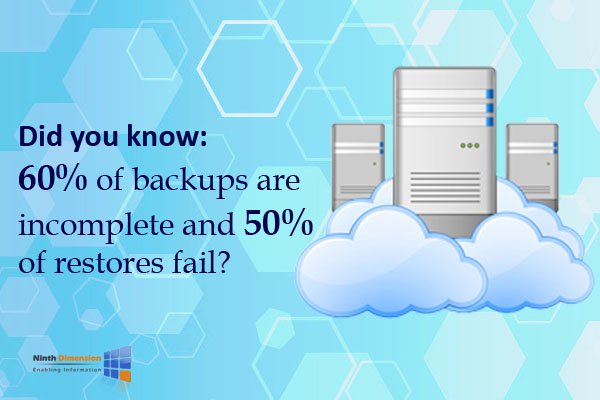 NinthDimensionI's tweet photo. If you do not have a data backup solution in place, are you 100% confident you can restore the data? #Datarecovery #datarestoration https://t.co/20aABLK8i7