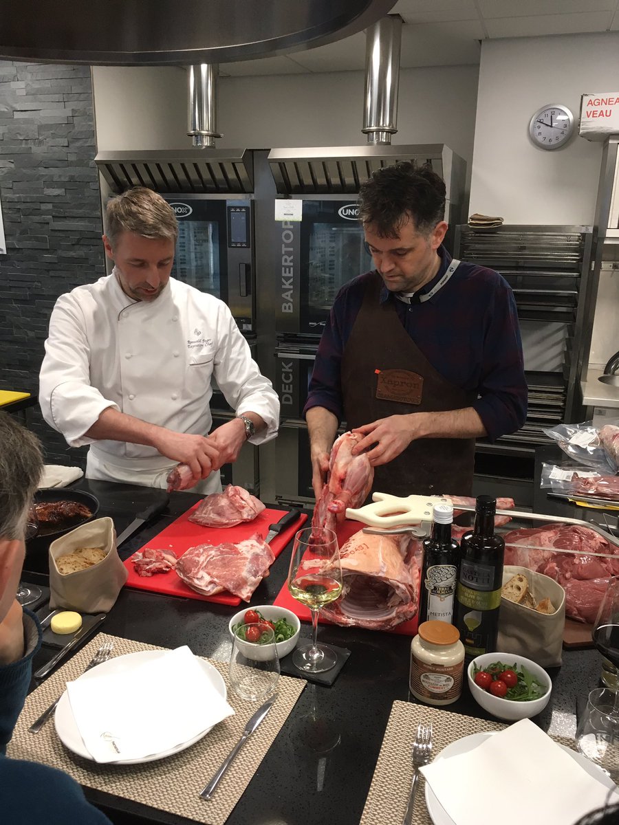 SamLaFoodista's tweet photo. Demo/tasting Milk fed lamb @ClassicFineFood @OrangeButcher https://t.co/jCiyGMxcEI