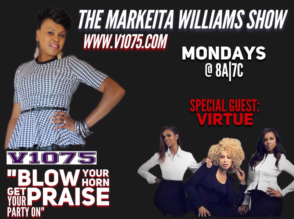 markeitawilliam's tweet photo. @VirtueGirls will be gracing the show Monday at 8A|7C on https://t.co/PJRVXbhwGe! #virtue #markeitawilliams #v1075 https://t.co/azY7z99mWp