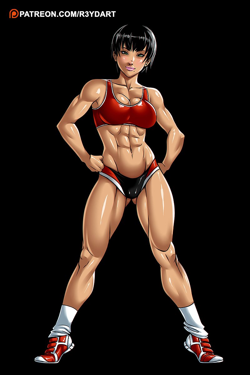 Lucy Lennon( by R3YDART) #femalemuscleart #hardbodies #femalemuscle #muscle...