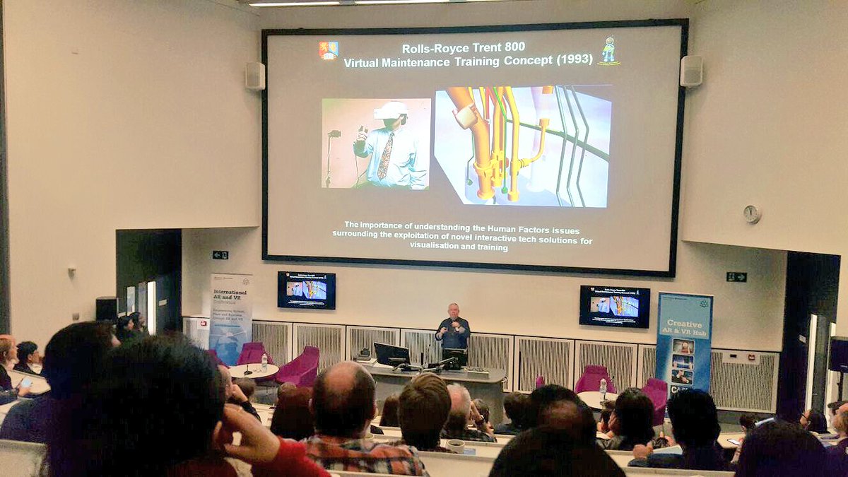 CreativeARVRhub's tweet image. Brilliant keynote from Bob Stone exploring mixed reality case studies in healthcare &amp;amp; defence #ARVRManchester#VR#AR#Healthcare