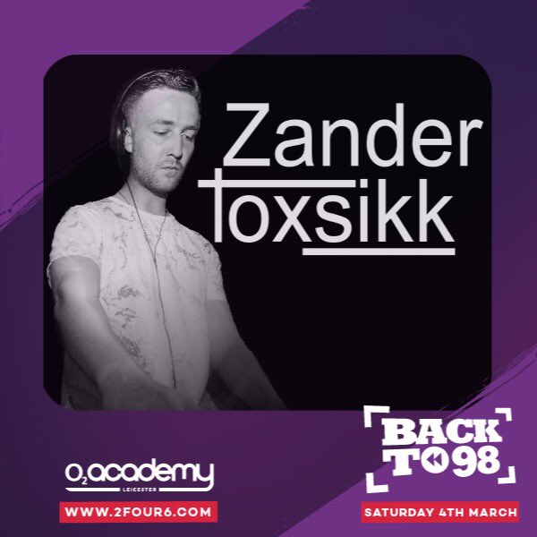 BACK TO 98

Saturday 4th March 2017
O2 Academy Leicester

Advanced Tickets
2four6.com/events/5738/ba…