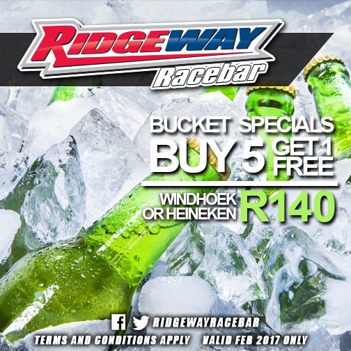 #PhuzaThursday for the LADIES: 2 x Selected cocktails for R49-00! For the LADS: Bucket of Heineken/Windhoek - Buy 5 Get 1 Free - R140!