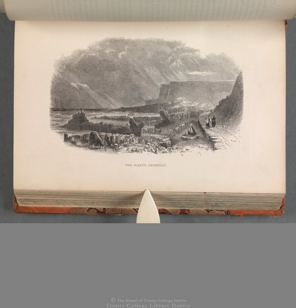DrawnToThePage's tweet photo. Looming presence of storm clouds &amp; a heavy swell in S.C. Hall's 'The Giant's Causeway' #DTTPcollection #stormdoris https://t.co/vJHxmqruFR https://t.co/oSwQsPM44T