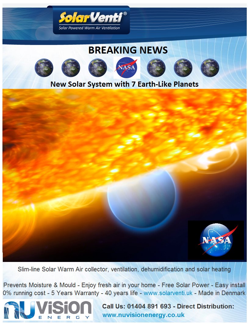 BREAKING NEWS! New Solar System - 7 Earth-Like Planets nasa.gov/press-release/… <a href="/NASA/">NASA</a> <a href="/NASASolarSystem/">NASA Solar System</a> <a href="/ProfBrianCox/">Brian Cox</a> #stephenhawking #physics