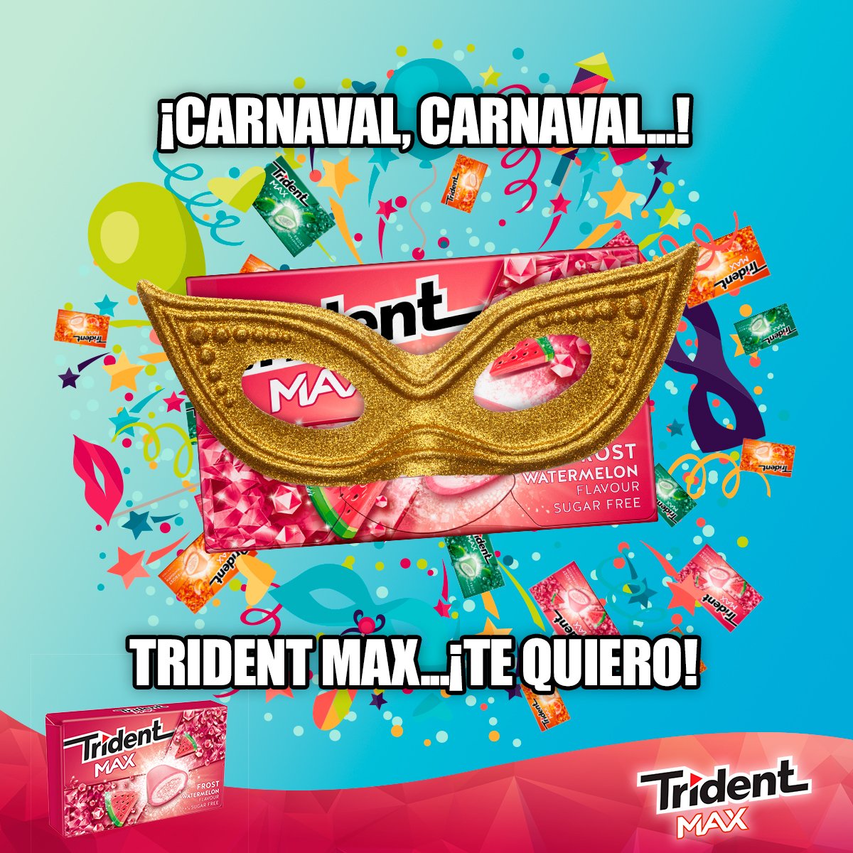 tridentespana's tweet photo. Nosotros, que somos tan intensos, ya tenemos disfraz de carnaval... ¿Y tú lo tienes ya? 😜 ¡Comparte con nosotros tus fotos! 🎉 https://t.co/pwtGQbDtJH