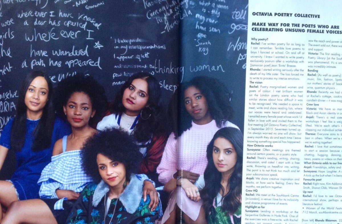 rachelnalong's tweet photo. Octavia's @ASOS feature is out! Giving our best 90s girlband/Poetry is Power vibes. Big thanks to @ASOS team &amp; always to @southbankcentre https://t.co/qkYDYFeEKi