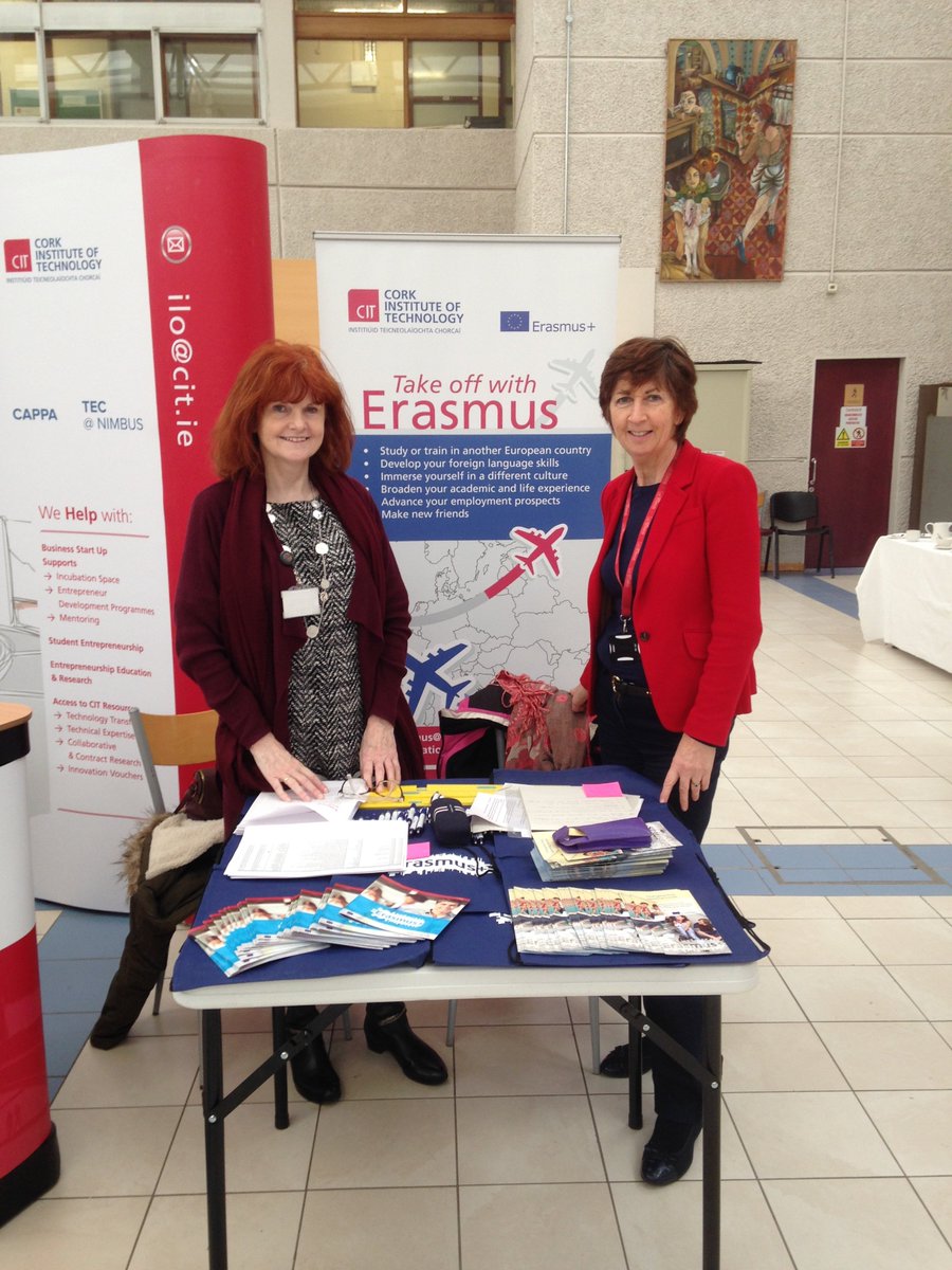 MTU_Intl's tweet photo. #GradFest17 is on the go in the West Atrium! Be sure to speak to Margaret and Mary about Erasmus opportunities as a student/graduate! https://t.co/g36dAtEnYz