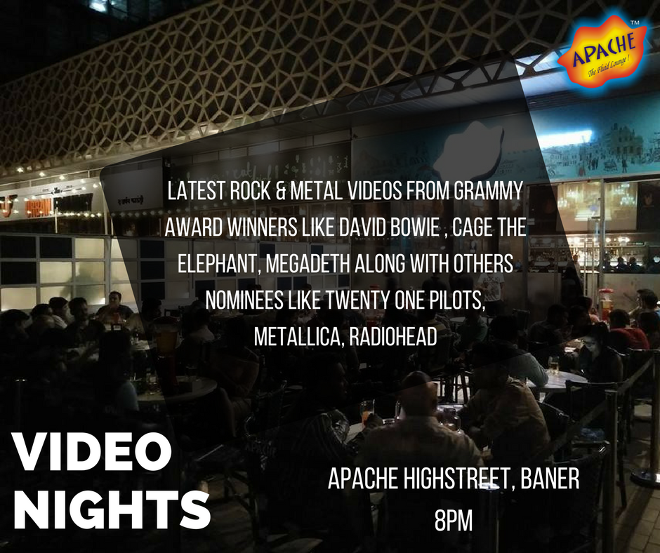 apache_lounge's tweet photo. We have a great selection of videos tonight at Apache Highstreet, Baner! Take a seat, order a beer, and enjoy :) #VideoNights https://t.co/LQRgrxIpyl