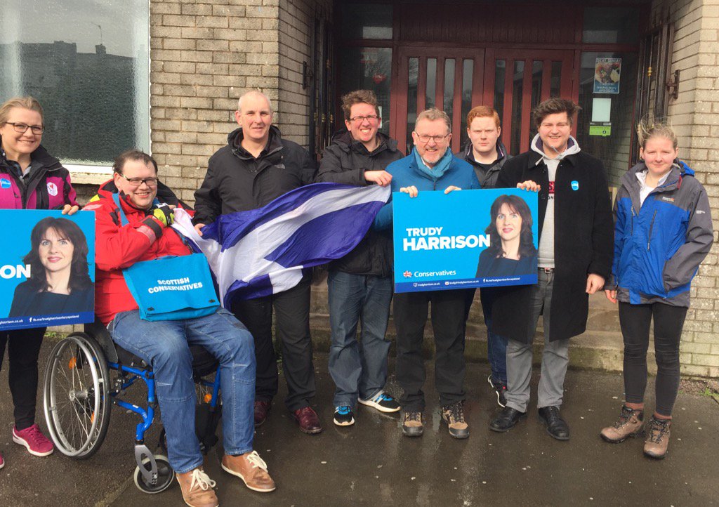 Joining <a href="/ScotTories/">Scottish Conservatives</a> contingent getting the vote out for #TrudyHarrison in today's #CopelandByElection <a href="/Conservatives/">Conservatives</a>
