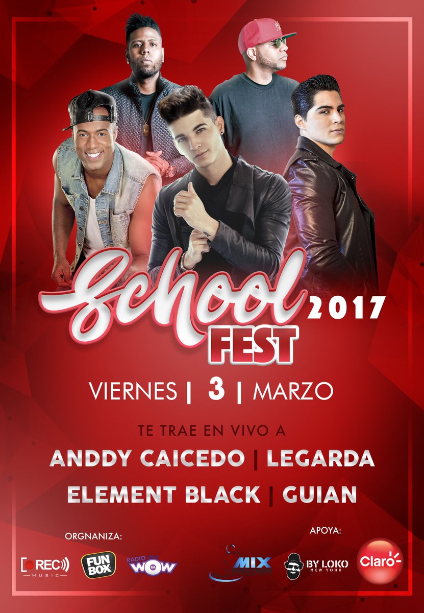 Regresa el #schollfest con <a href="/AnddyCaicedo/">Anddy Caicedo</a> @ElementBlack <a href="/Legarda/">Legarda</a> <a href="/guianmusic/">GUIANMUSIC</a> #AnddyCaicedo #ElementBlack #legarda #Guian #SchollFest