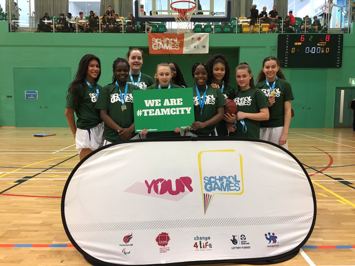 #NottsSchoolGames
Year 10/11 Girls Basketball 
1st 🥇 Nottingham Academy
#TeamCity