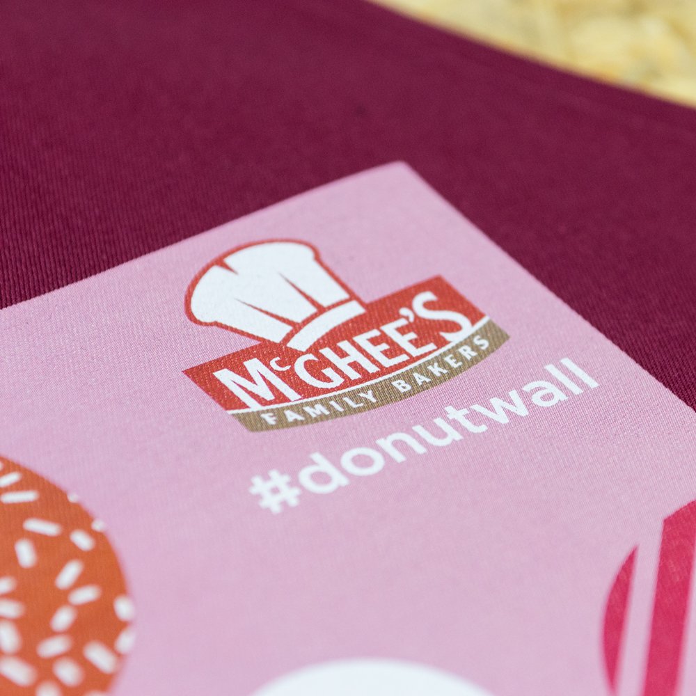 bigintheuk's tweet photo. 🍩🍩 A few #tasty looking aprons going out the door today for @McGheesBakery  #donutwall https://t.co/SYbgjIMywV