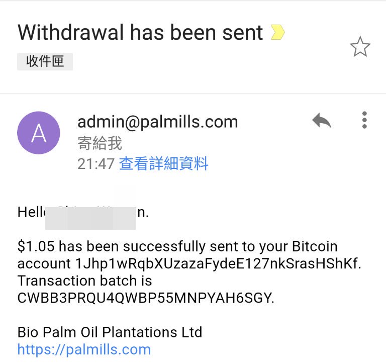 hyipinbitcoin's tweet photo. Palmills 提現證明

https://t.co/VXb7PeEF2e

#ビットコイン #比特幣投資  #比特幣 #bitcoin #palmills https://t.co/MYwQjQIjdt