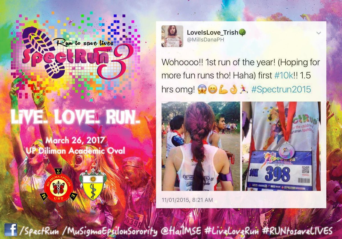 hailMSE's tweet photo. #MSECountdowntoSpectrun3
#31DAYSTOGO
CHOOSE to #spectRUN for a better you, both inside and out! ☺
For tickets, please contact 09178242658. https://t.co/9GnjDOlT0z