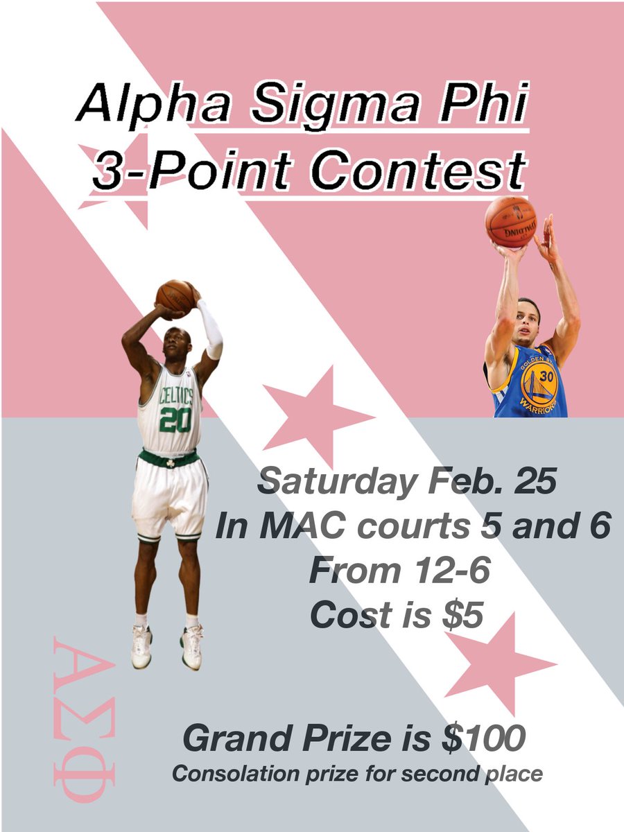 This Saturday, come out to our 3 point contest in the rec for a chance to win $100!  Starts at noon and is only five bucks to enter!