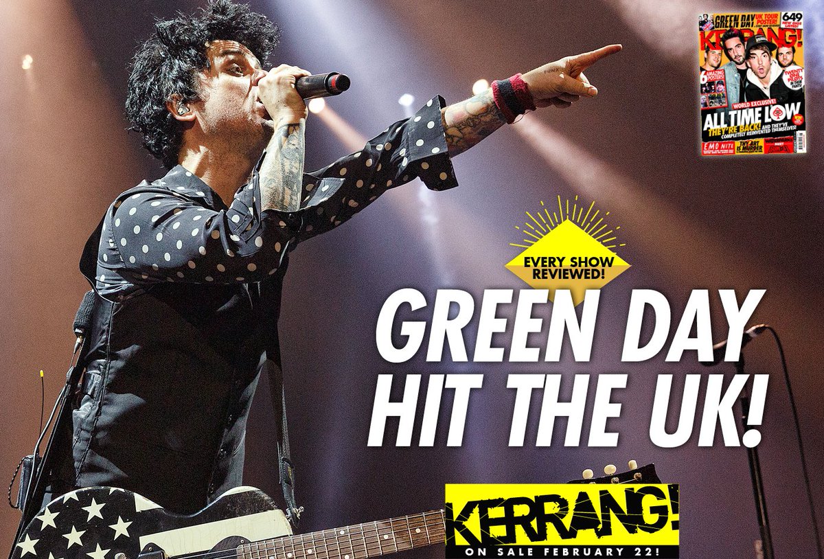 KerrangMagazine's tweet photo. We reviewed every show of @GreenDay's recent UK arena tour!  https://t.co/98qDuuijhz https://t.co/2moX0sokMa