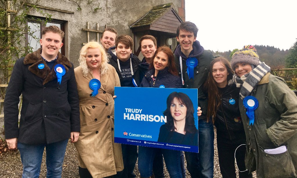 In Calderbridge this morning. I'd like to thank all the volunteers who have helped on my campaign. TH