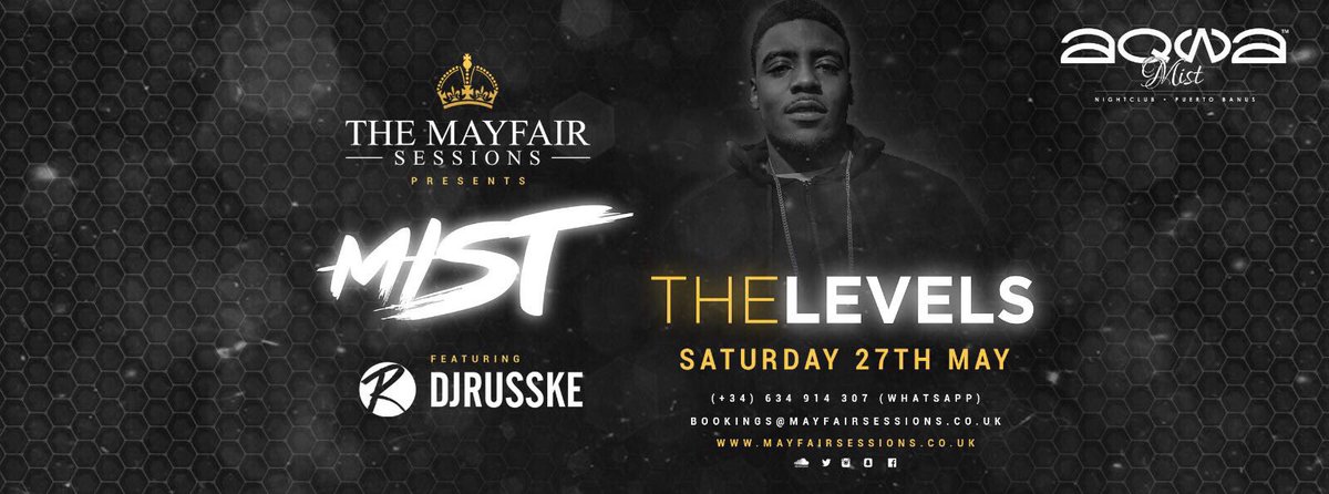 JordanValleys's tweet image. Marbella Ain't the same.... 

Mist x Russke 
27:05:17
@MayfairSessions @AqwaMist