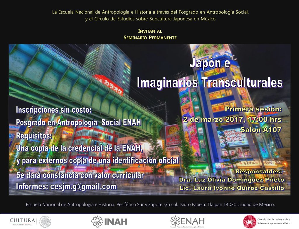 CESJM's tweet photo. Seminario Permanente Japón e imaginarios transculturales https://t.co/vzgFgDCDKM https://t.co/KlO4c7wpWK