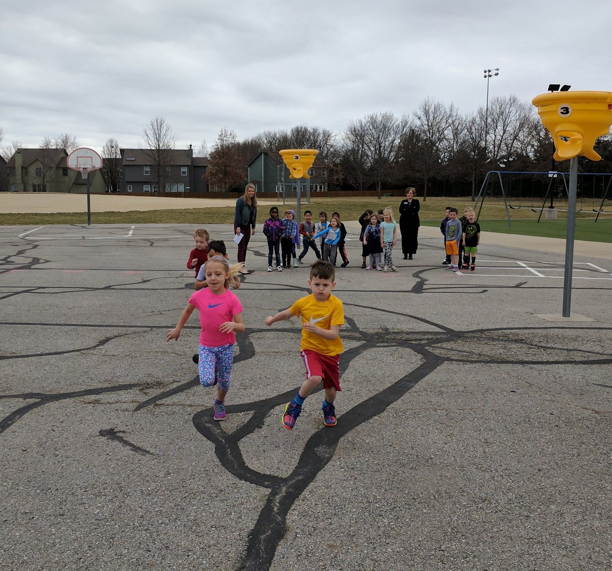 mrsvokaclve's tweet image. Headed outside for science today. Demonstrating different speeds. #forcesofmotion #eagletweets