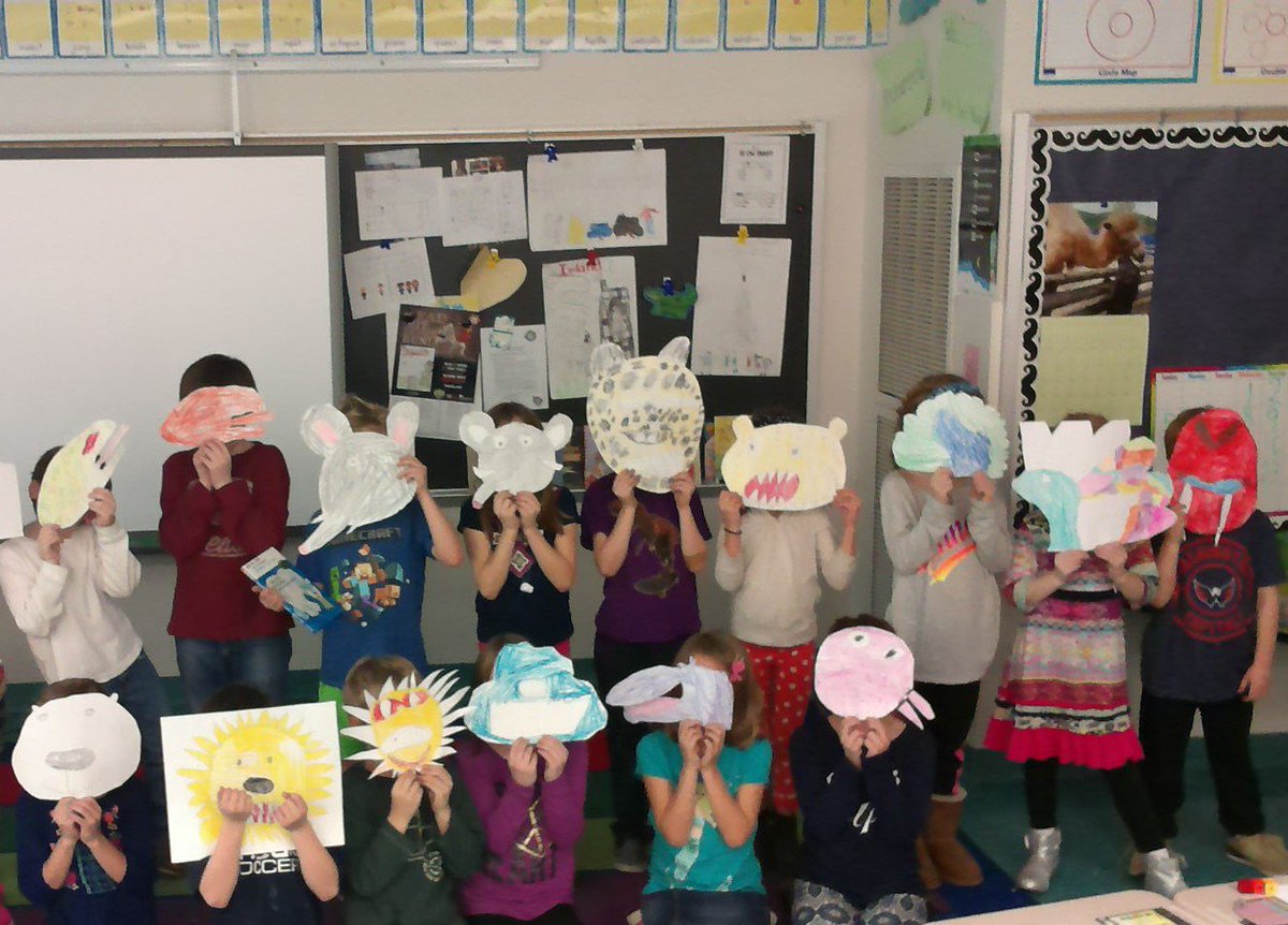Our students loved making masks and acting out the sounds in the story Polar Bear, Polar Bear, What Do you Hear? #AACPSAwesome <a href="/desaacps/">Davidsonville Elem.</a>