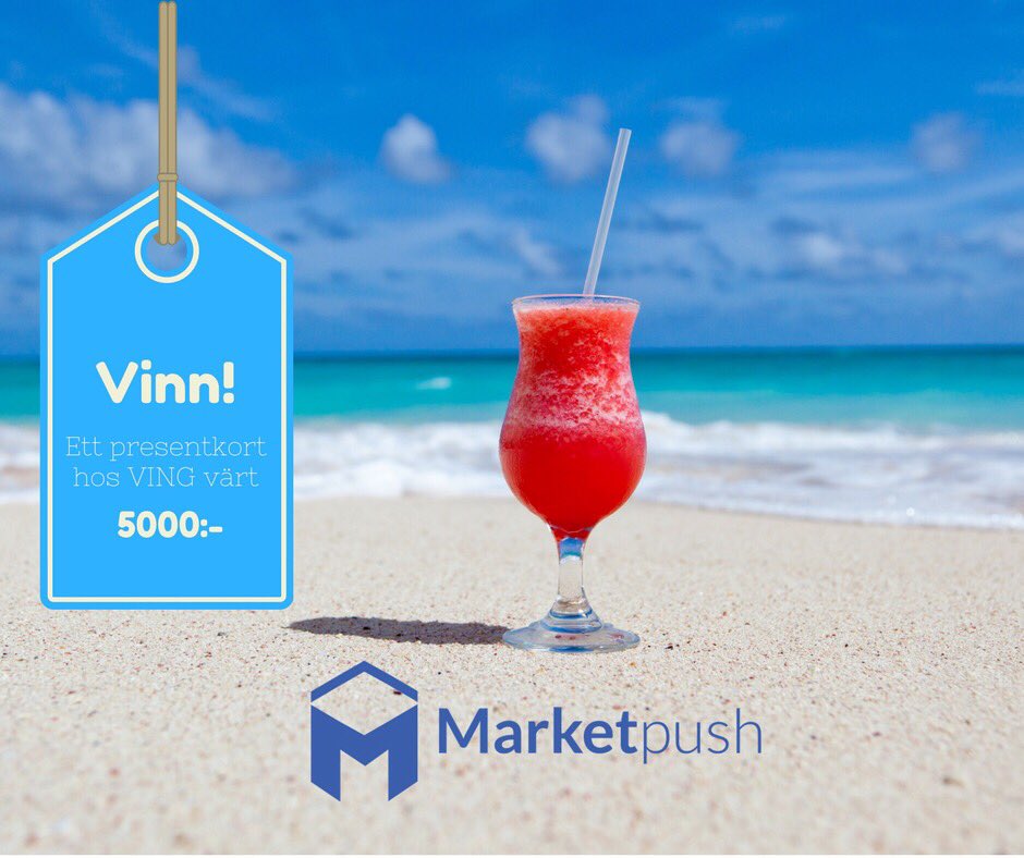 MarketpushSE's tweet photo. Inte många dagar kvar på vår tävling nu! Läs mer på vår FB-sida (MarketPush) 🏝☀️🍹 #gratisärgott #tävlaochvinn #utlandsresa #marketpush https://t.co/Tps9k64SDW