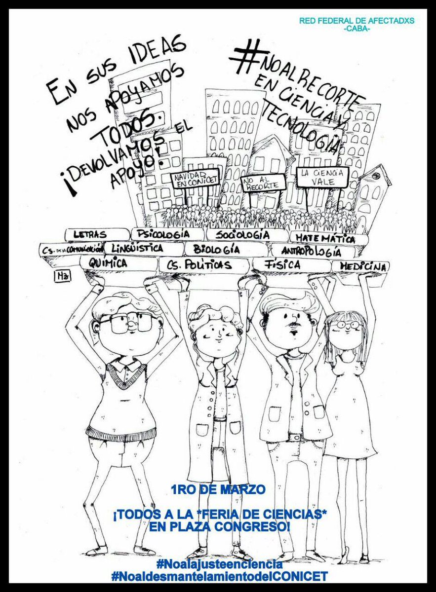 natoyarburo's tweet photo. En sus ideas nos apoyamos todos! En las ideas de las ciencias claro. #Apoyalas #defendelas #NoalAjusteEnCyT  https://t.co/LVyjGk80Fp