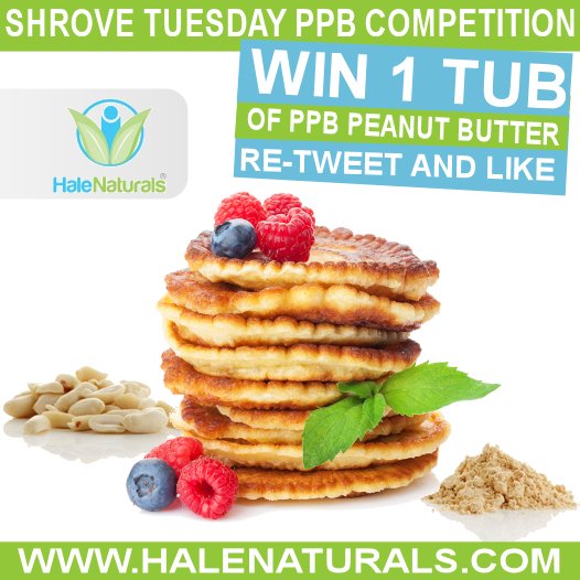 HaleNaturals's tweet photo. #WIN A TUB OF #PPB - 3 TUBS TO GIVE AWAY - RE-TWEET AND LIKE FOR YOUR CHANCE TO WIN #shrovetuesday #pancakeday - ENDS 27.02.2017 https://t.co/lLOj6b0D9w