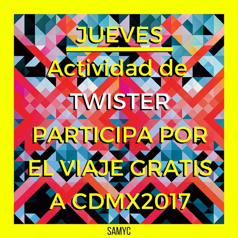 SAMYCtec's tweet photo. #Jueves Semana M+C! Participa en la actividad de hoy: Twister! 🔴🔵✋🏼Por diferentes premios incluyendo el viaje gratis a la CDMX! https://t.co/aWOOsWVHcB