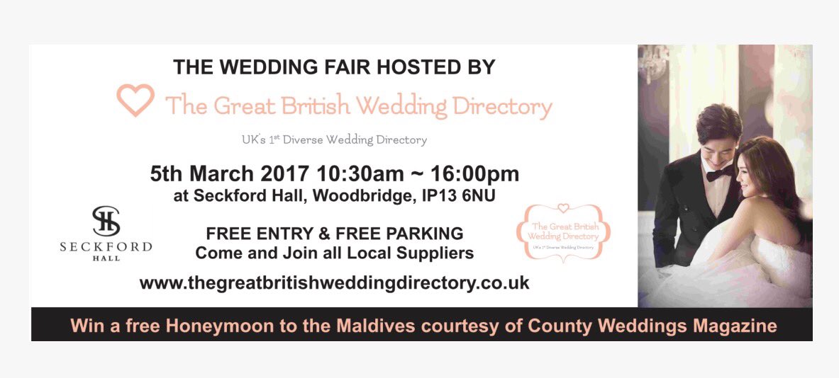 TGBWDUK's tweet photo. @weddingwedding3 #weddingfair #weddinghour #weddingday
Free Entry &amp; Free Parking
GLASS OF FIZZ FOR THE FIRST 30 BRIDES plus a goody bag ❤ https://t.co/gxuKKvx3k7