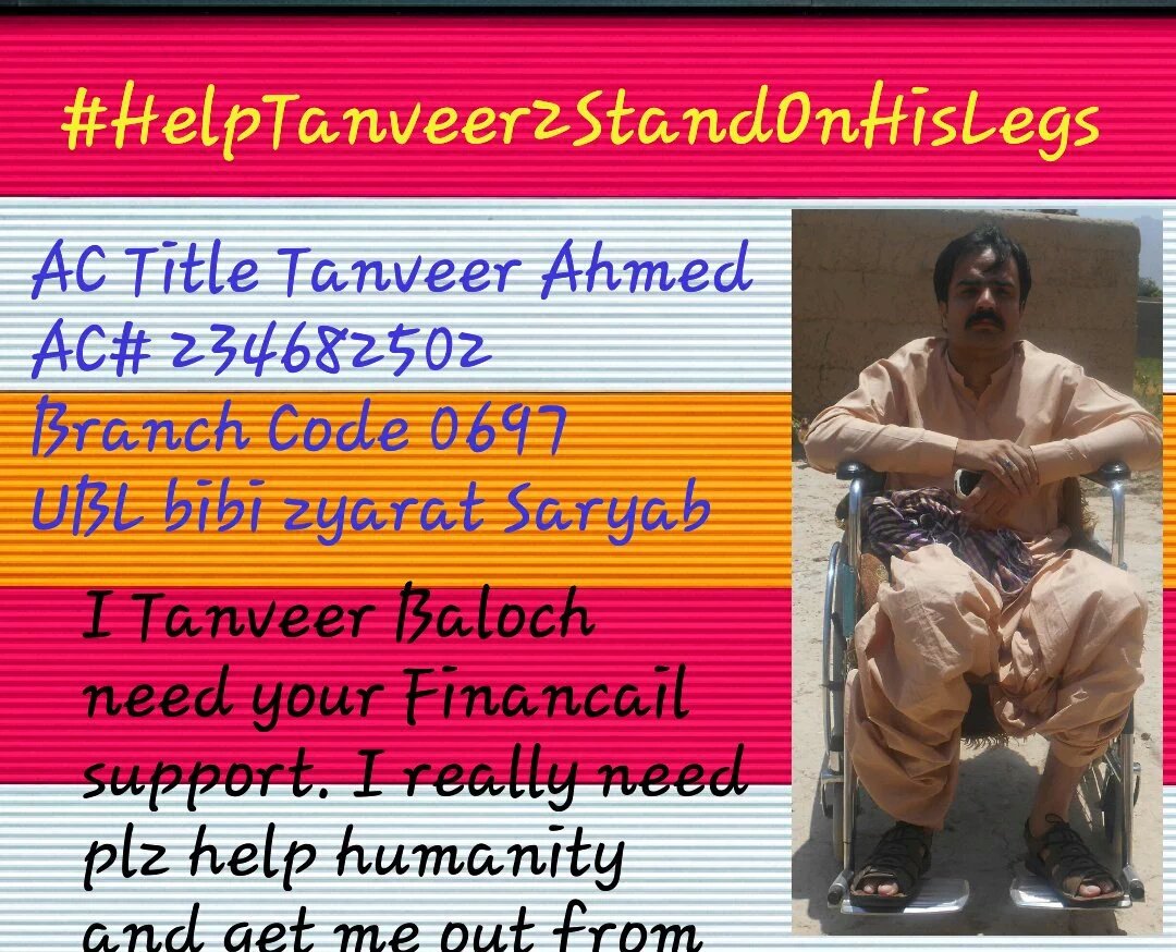 Farhanbaloch_7's tweet photo. #HelpTanverBaloch2Stand https://t.co/MviB4Cp8DF