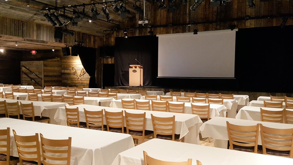 We're setting up for a classroom style 2 day #conference for 100 people today! #yycbusiness