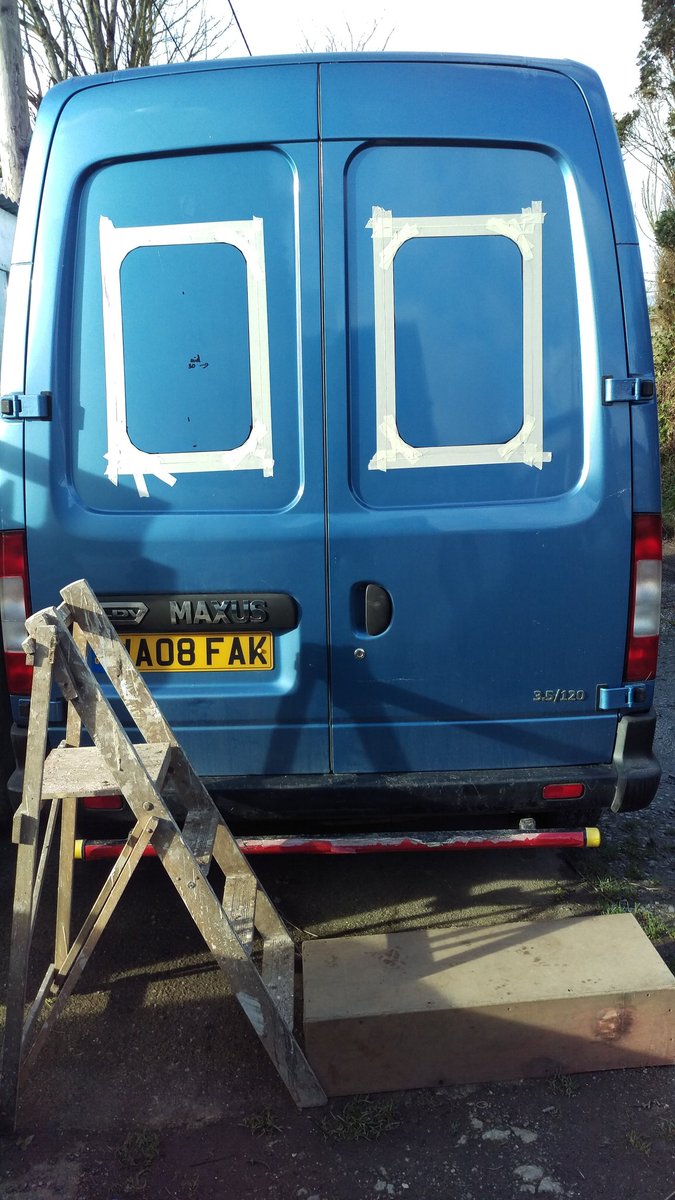 bluecoralvans's tweet photo. Today's before and after pics. #polyvision #windows #stormdoris couldn't stop #outdoors work! #vanlife #campers https://t.co/O44gq2PkfR