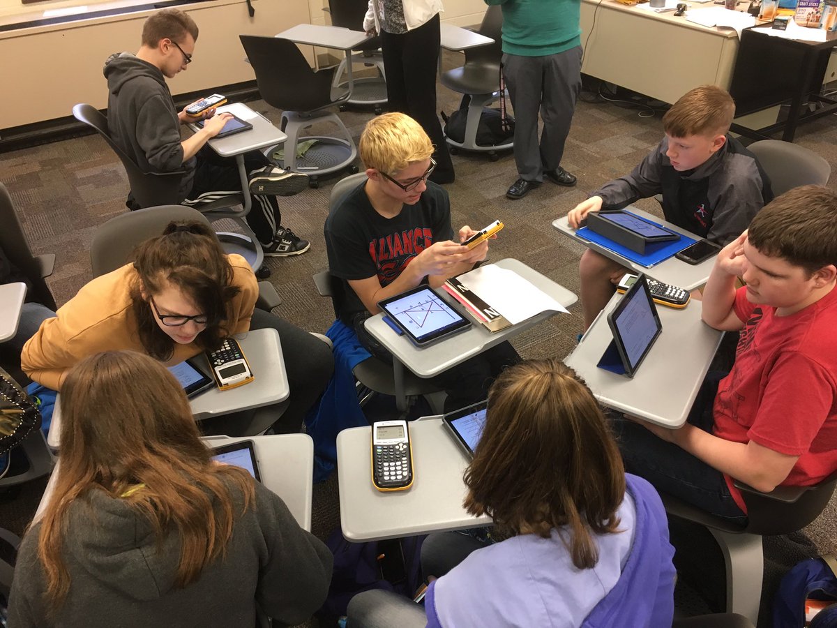 jacksonAHS's tweet photo. Collaboration and technology in math class. Good stuff Mrs. Latsch. #RepThatA #NodeChairs https://t.co/NzuCKnFocF