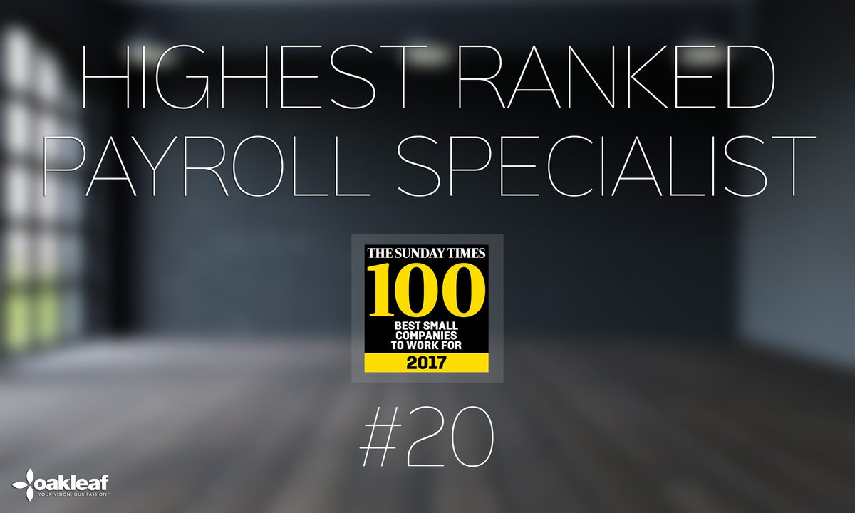 .#OakleafPayroll Great night for the #OakleafPartnership at #thesundaytimes Top 100 best Small company to work for #Top 20 great achievement