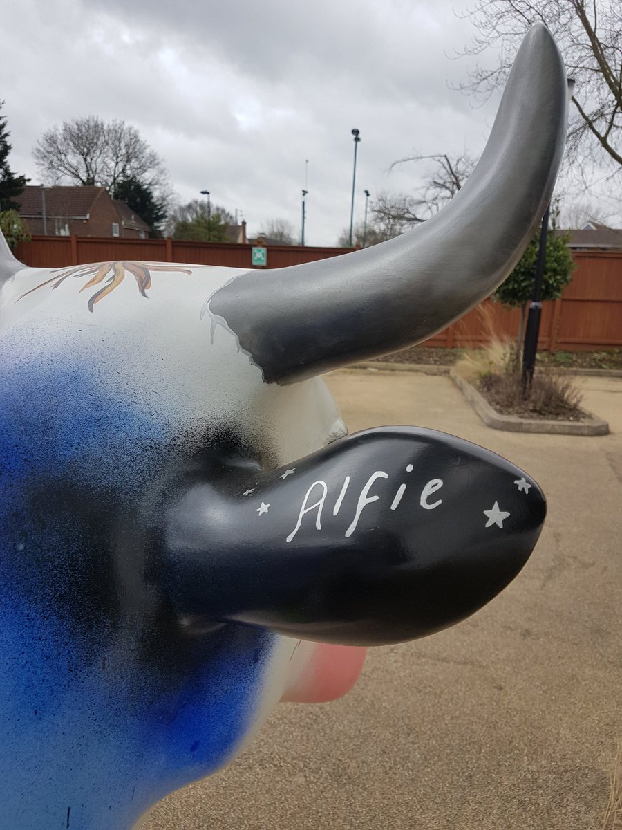 So happy to see #Alfie returned to his home <a href="/SSChospices/">Shooting Star Children's Hospices</a> the children were over the moon! #CowParadeSurrey