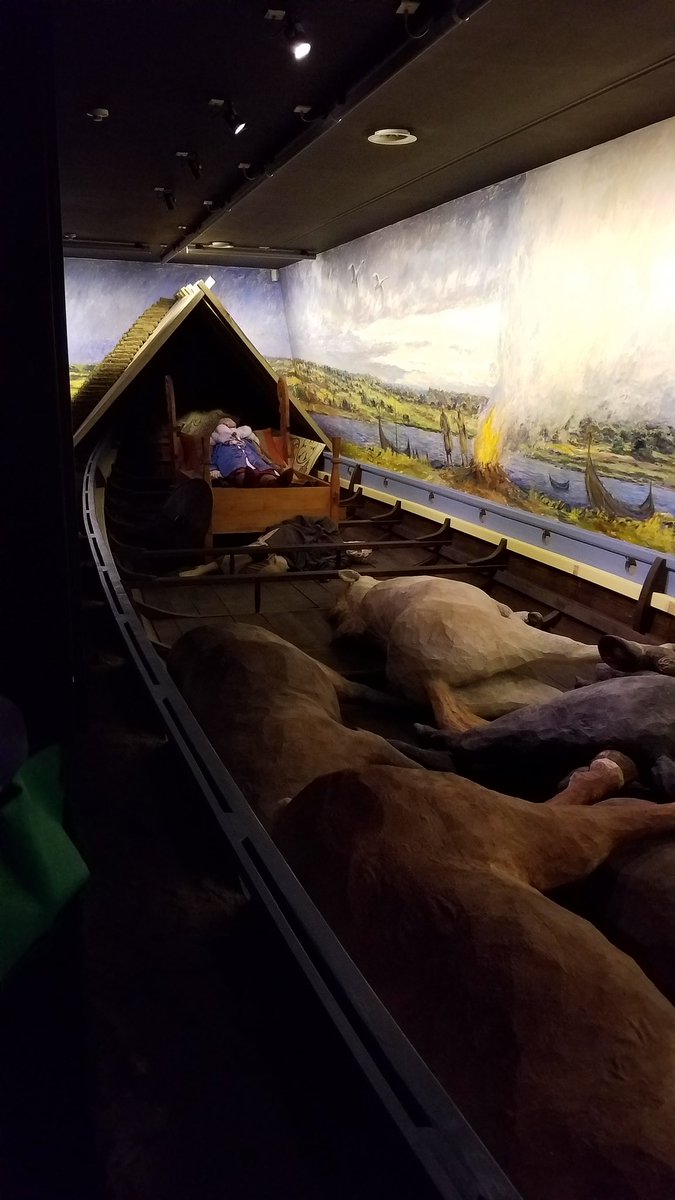 MPH_Soroe's tweet photo. At the Ladby (pronounced led'byoo) Viking Ship burial with the world's greatest tour guide/archeologist. #MPHtoDenmark https://t.co/5LkpBvTqxL